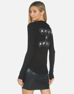 Clearance Mckinley Music Skull Women Long Sleeve
