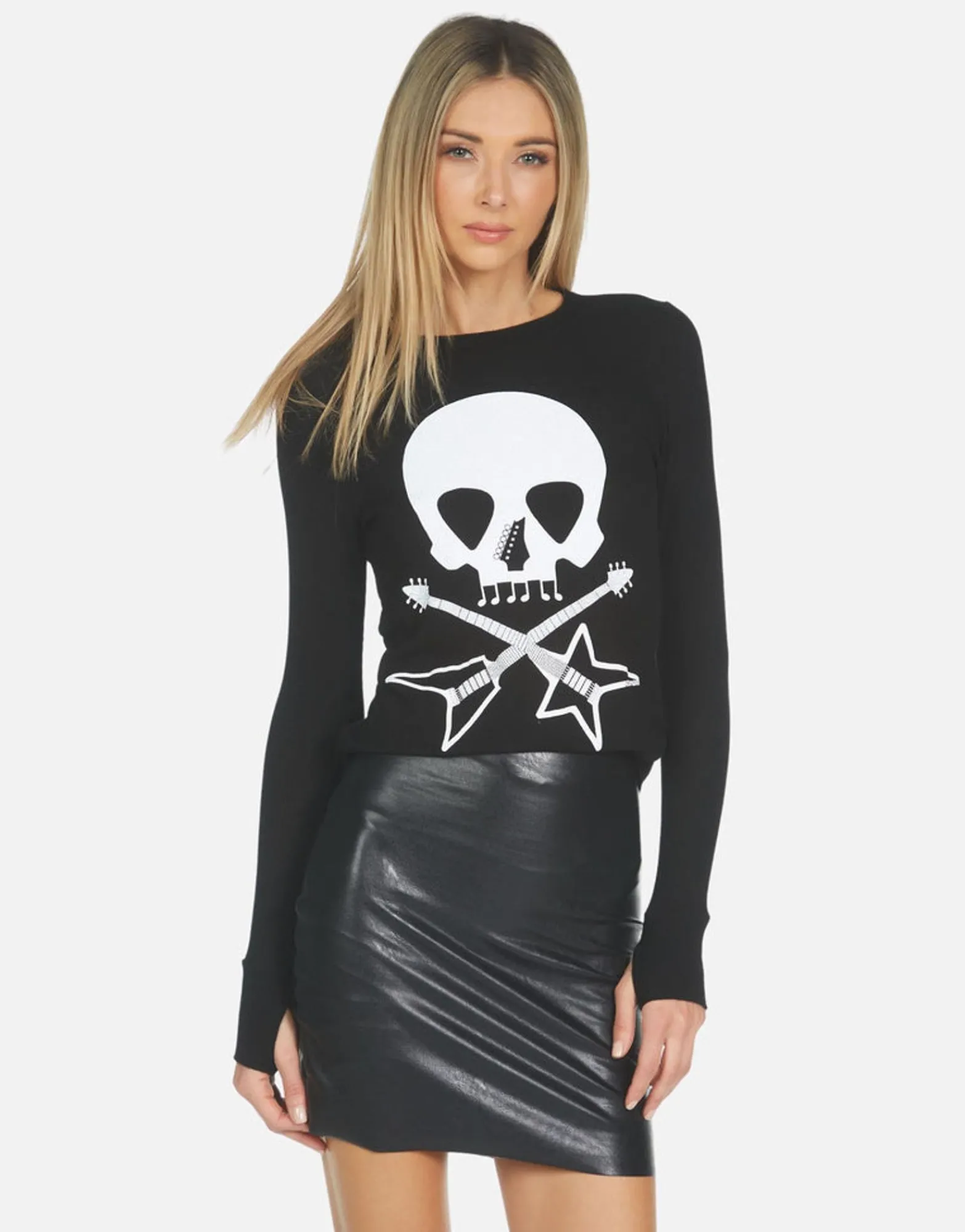 Clearance Mckinley Music Skull Women Long Sleeve