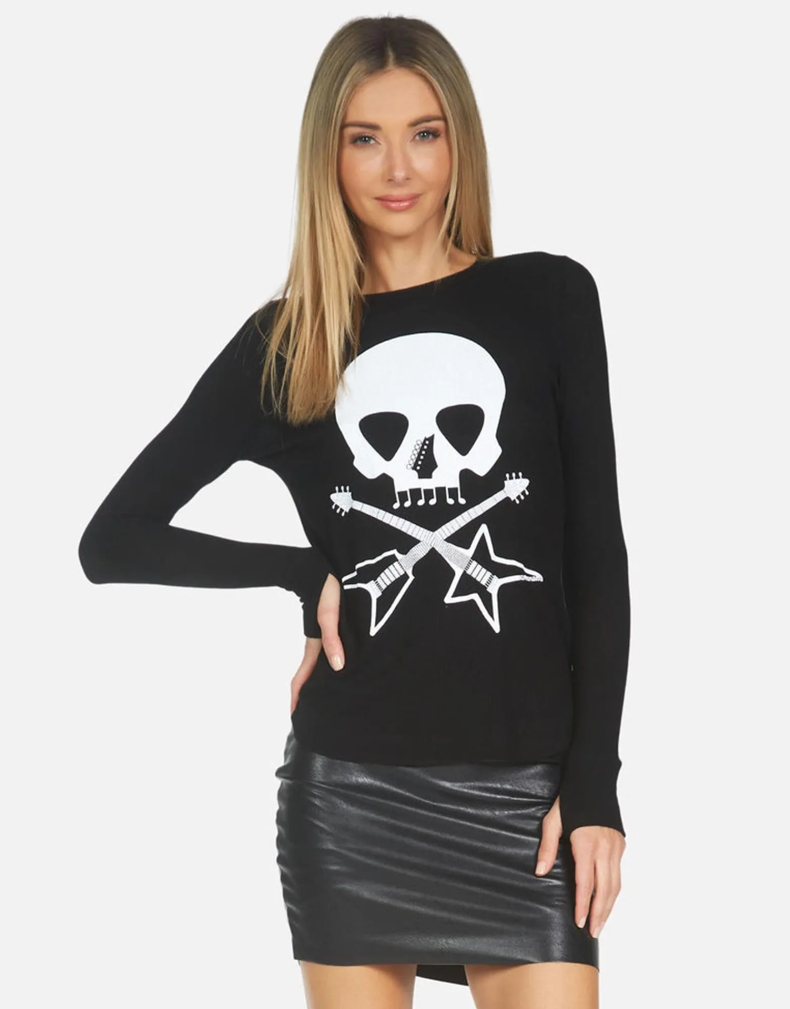 Clearance Mckinley Music Skull Women Long Sleeve