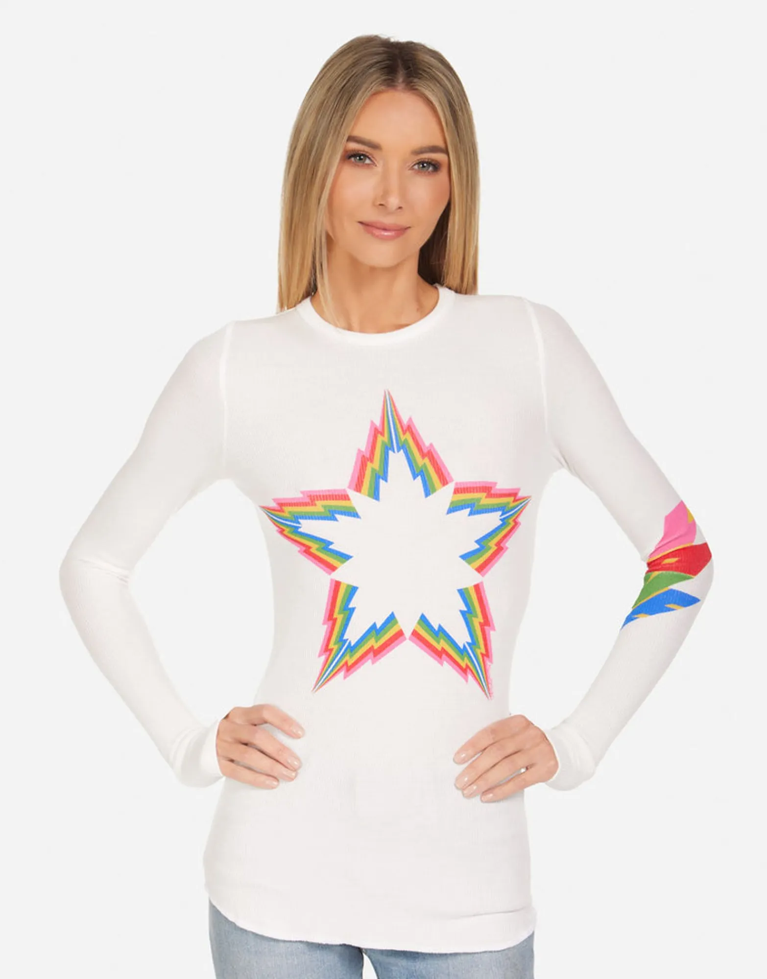 Flash Sale Mckinley Rainbow Lightning Star Women Long Sleeve