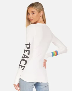 New Mckinley Rainbow Peace Skull Women Long Sleeve