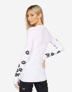 Best Mckinley Scattered Lips Women Long Sleeve