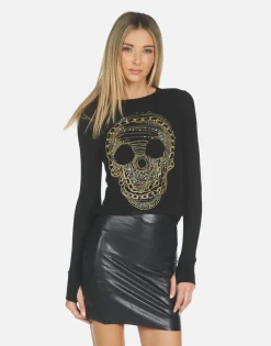 Shop Mckinley X Beaded Chain Skull Women Long Sleeve