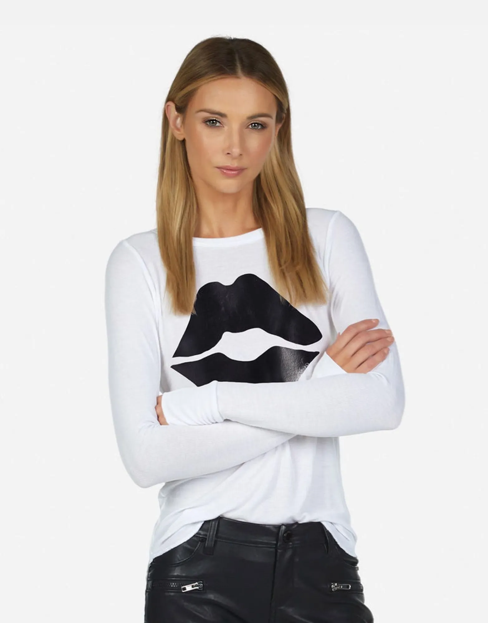 Clearance Mckinley X Black Foil Lip Women Long Sleeve