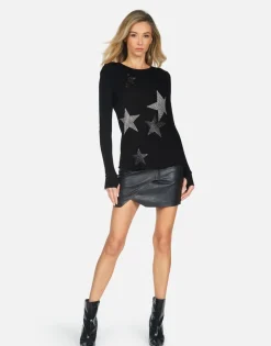 Fashion Mckinley X Crystal Multi Stars Women Long Sleeve