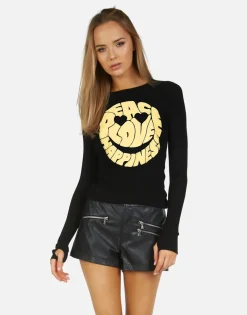 Store Mckinley X Text Happy Face Women Long Sleeve