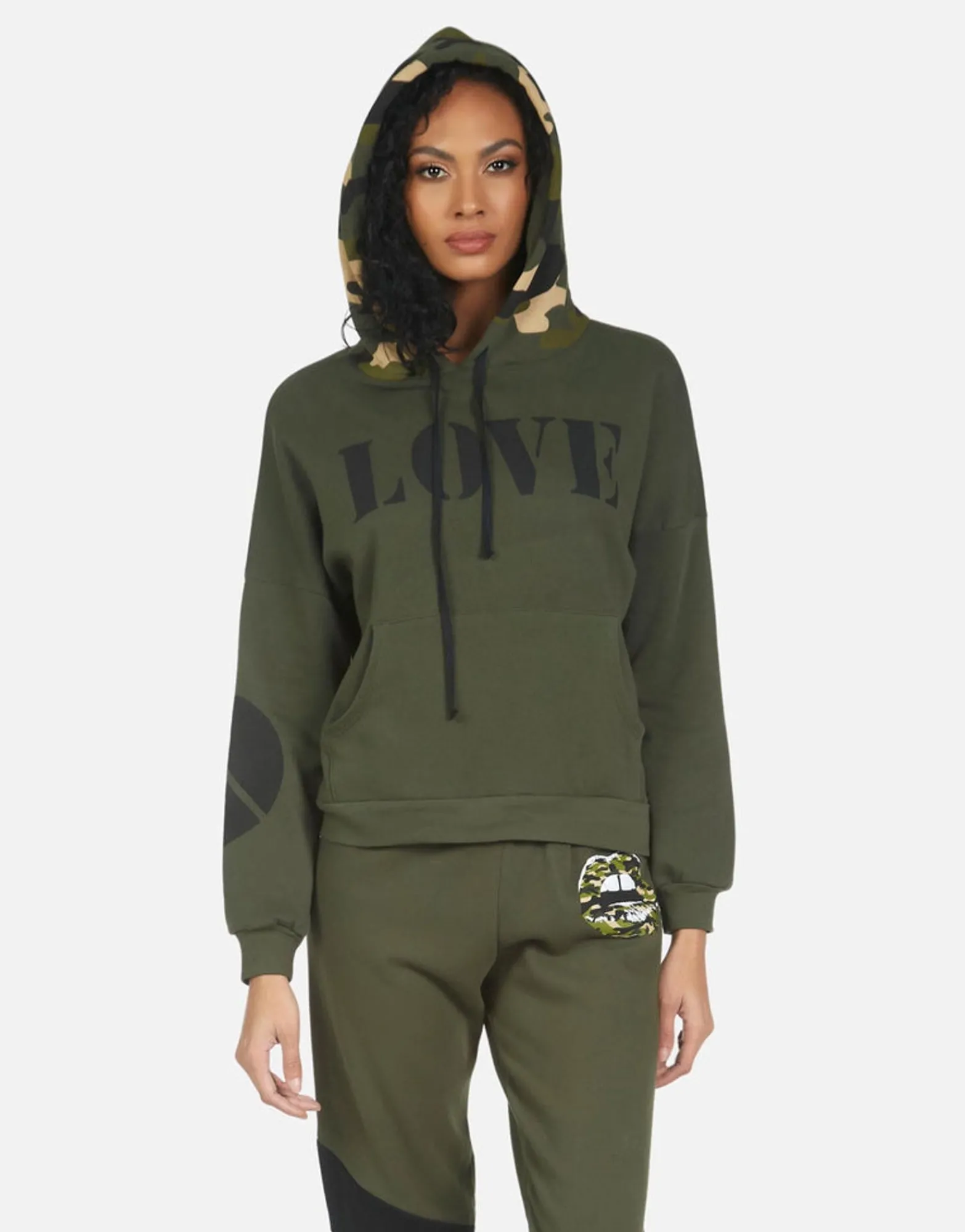 New Melanie Camo Lip Women Hoodies