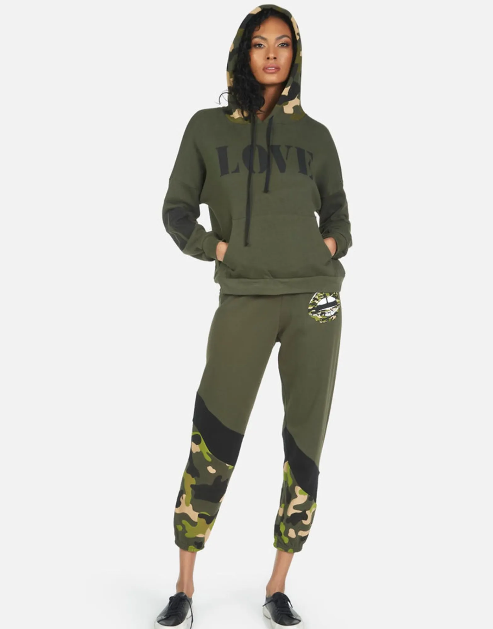 New Melanie Camo Lip Women Hoodies