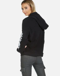 Online Melanie Scribble Lip Women Hoodies