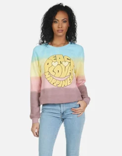 Cheap Meredith Text Happy Face Women Long Sleeve