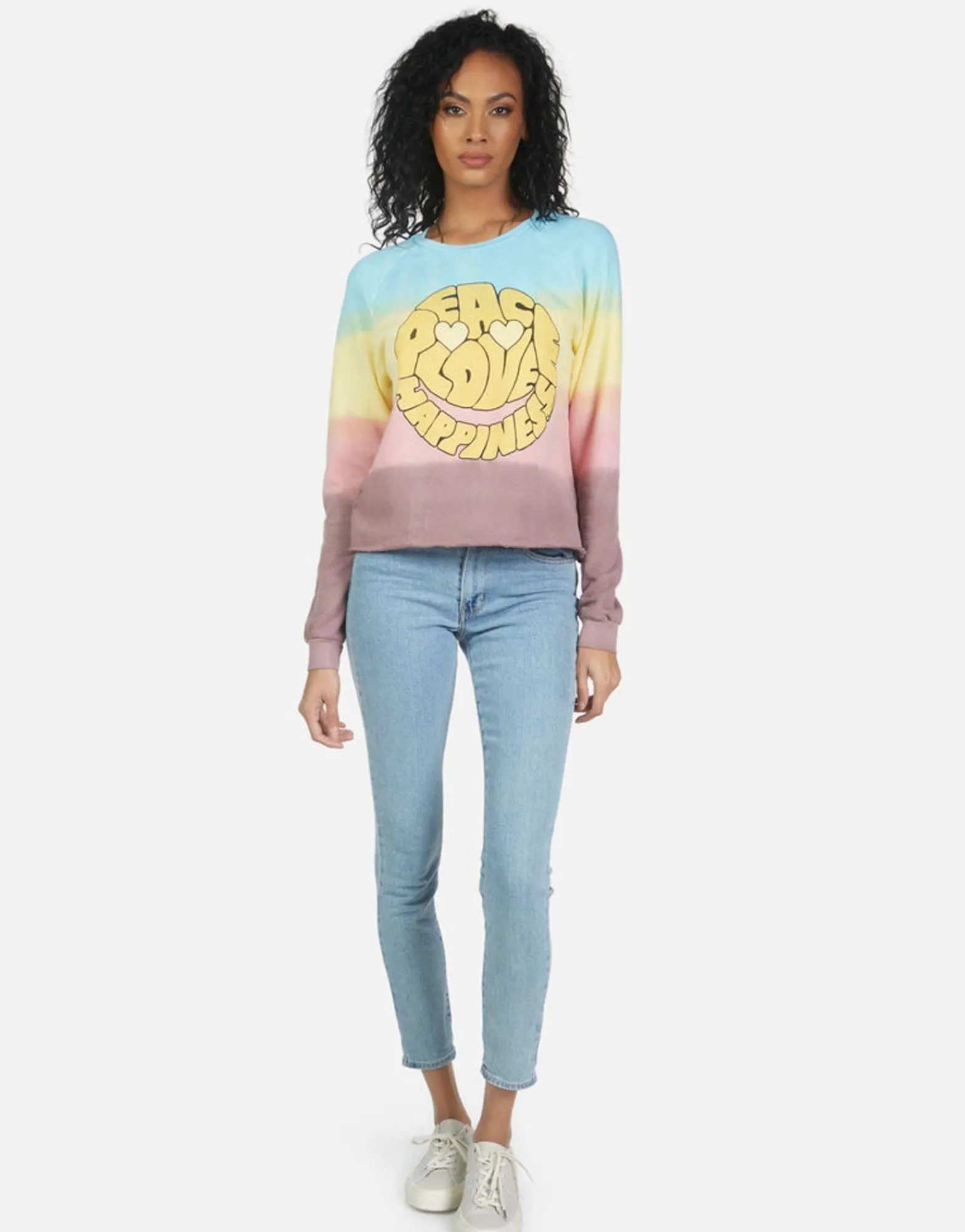 Cheap Meredith Text Happy Face Women Long Sleeve