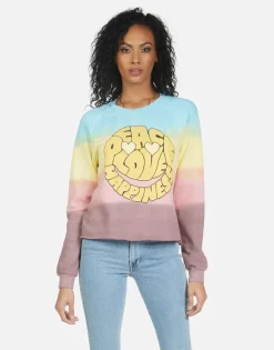 Cheap Meredith Text Happy Face Women Long Sleeve
