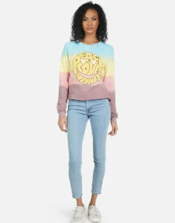 Cheap Meredith Text Happy Face Women Long Sleeve