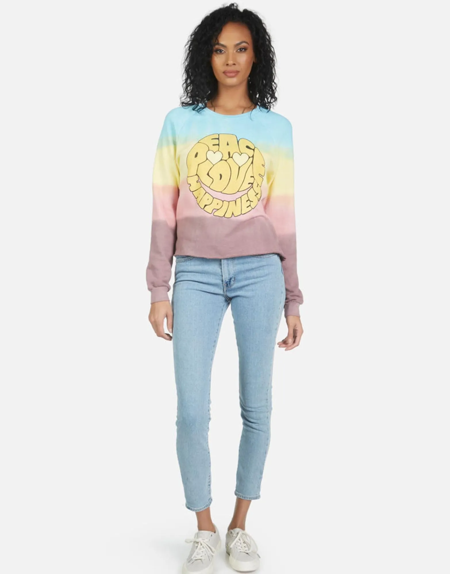 Cheap Meredith Text Happy Face Women Long Sleeve