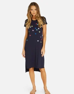 Discount Mini Butterflies Midi Dress In | Genesis By Women Dresses