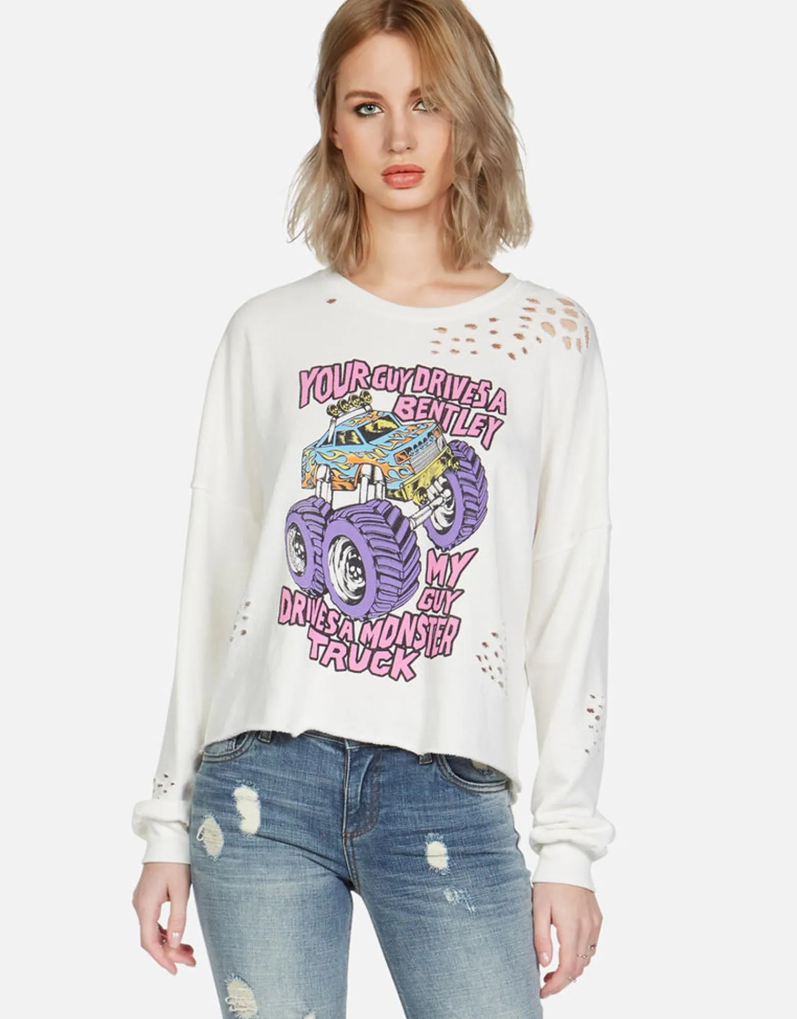 Store Monster Truck Guy L/S Pullover | Lee By Women Long Sleeve