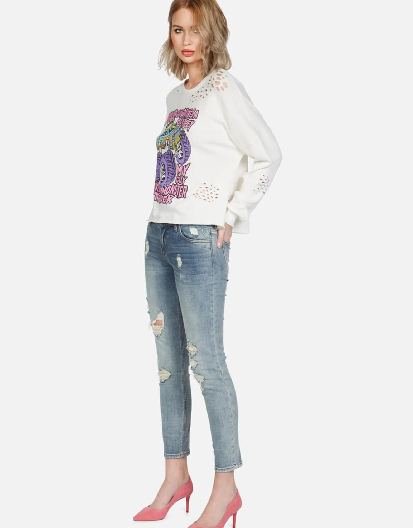 Store Monster Truck Guy L/S Pullover | Lee By Women Long Sleeve