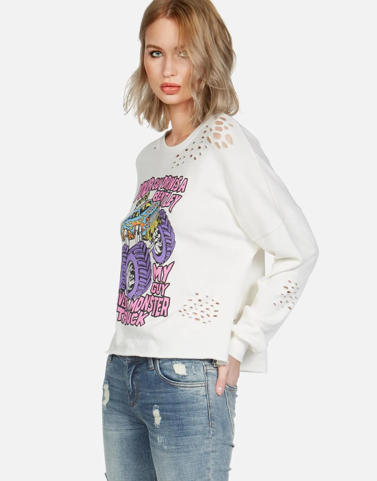Store Monster Truck Guy L/S Pullover | Lee By Women Long Sleeve