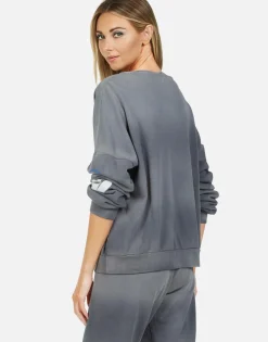 Fashion Moshi Lightning Skull L/S Pullover | Sierra By Women Long Sleeve