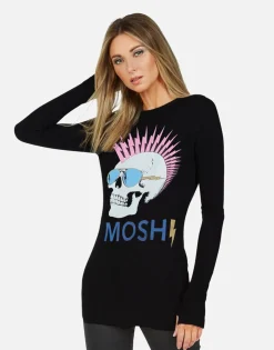 Sale Moshi Lightning Skull L/S Fitted Thermal | Mckinley Women Long Sleeve