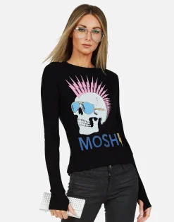 Sale Moshi Lightning Skull L/S Fitted Thermal | Mckinley Women Long Sleeve