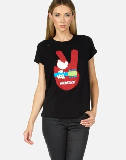Online Moshi Lightning Skull Vintage Tee | Bess By Women Short Sleeve