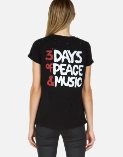 Online Moshi Lightning Skull Vintage Tee | Bess By Women Short Sleeve