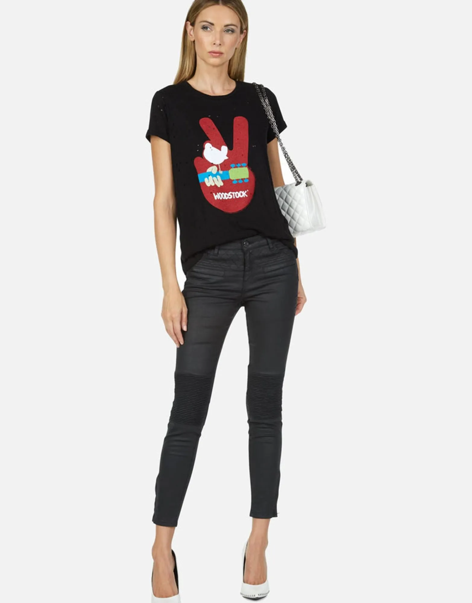 Online Moshi Lightning Skull Vintage Tee | Bess By Women Short Sleeve