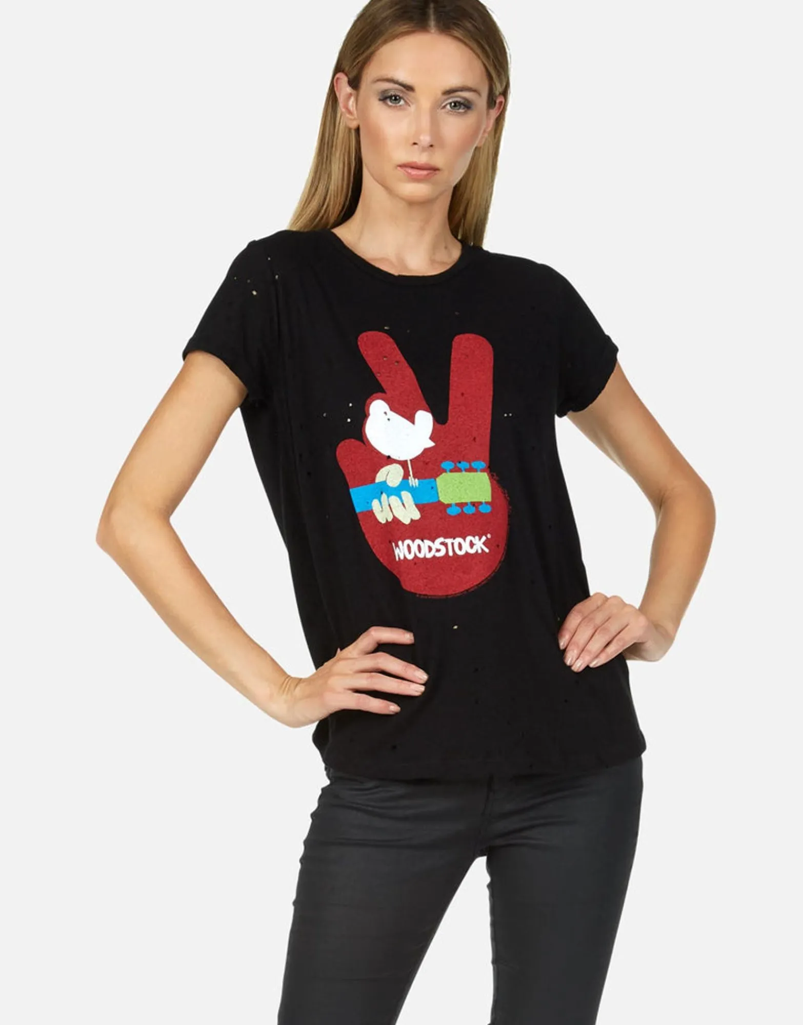 Online Moshi Lightning Skull Vintage Tee | Bess By Women Short Sleeve