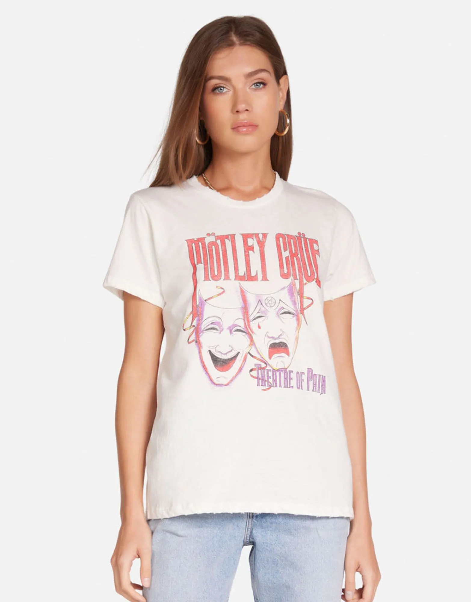 Outlet Motley Crue Theater Boyfriend Tee In | Wolf By Women Short Sleeve