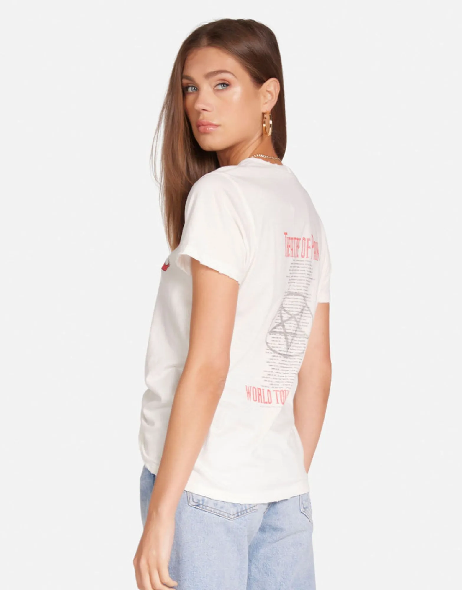 Outlet Motley Crue Theater Boyfriend Tee In | Wolf By Women Short Sleeve