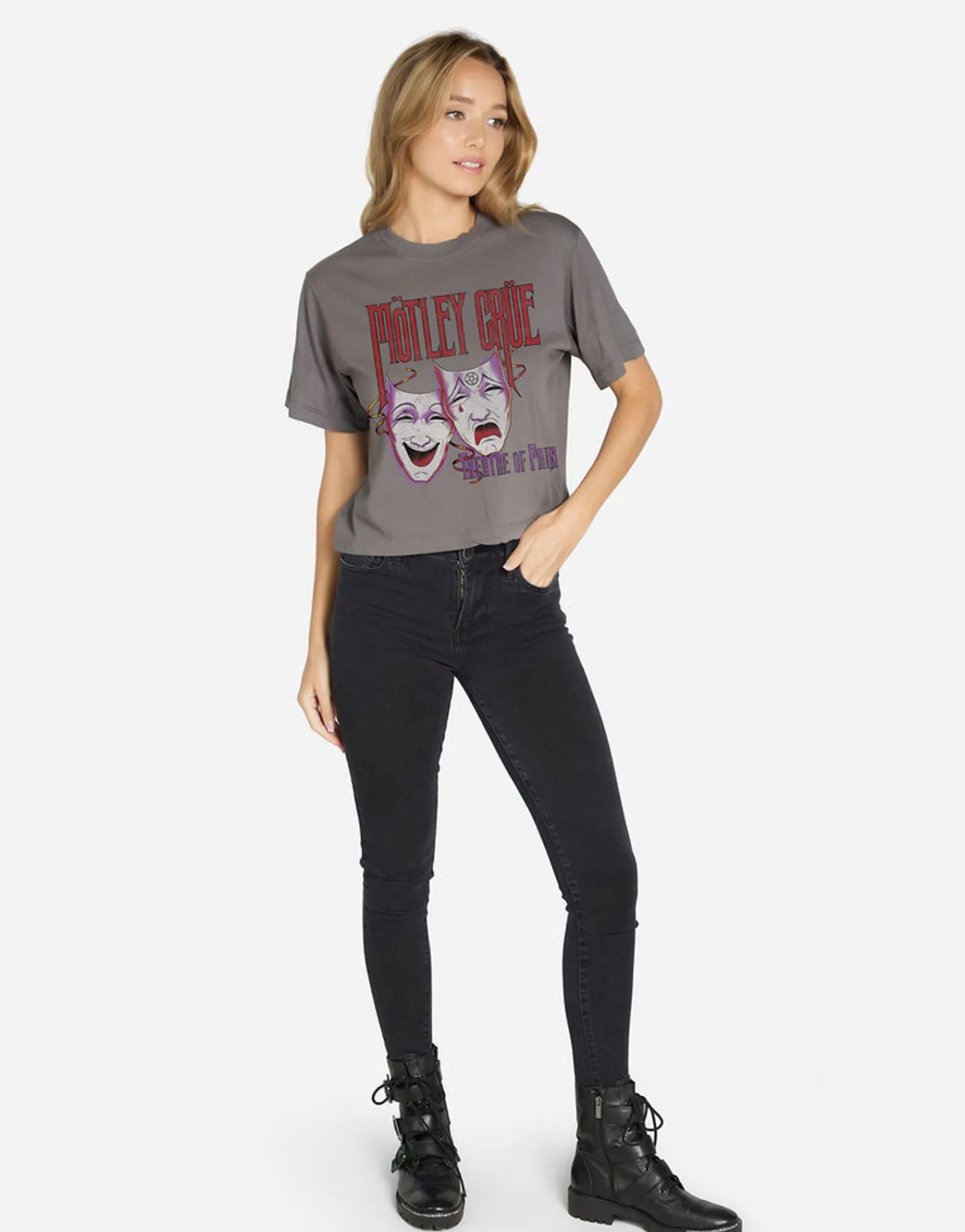 Best Motley Crue Theater Crop Tee In | Rue By Women Short Sleeve
