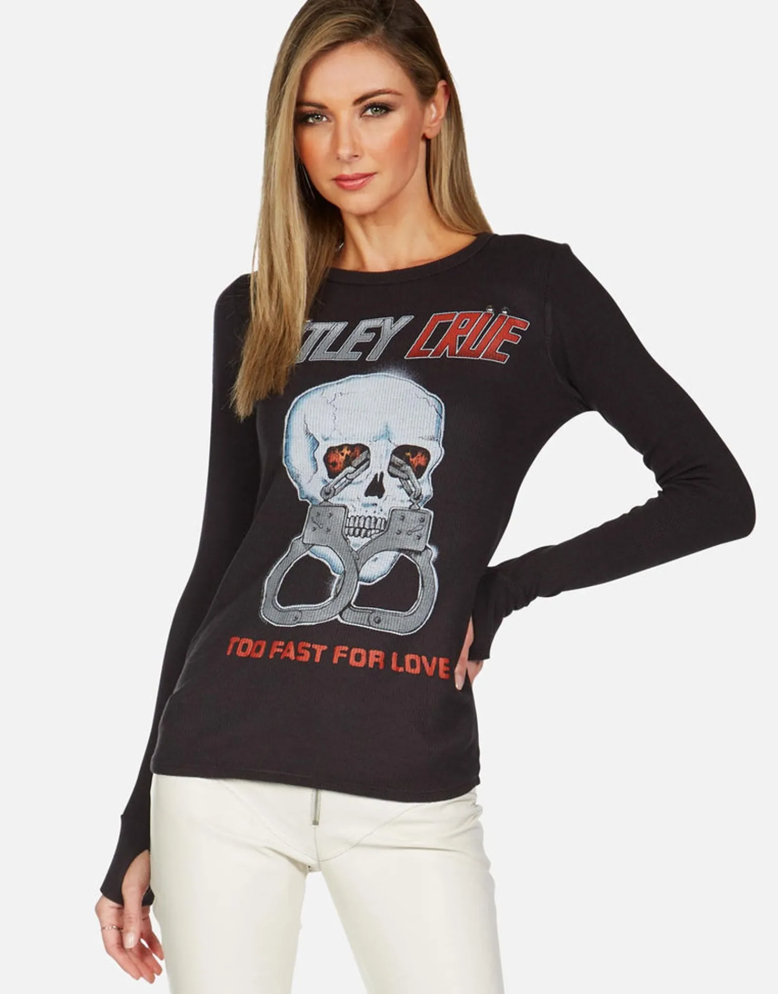 Online Motley Crue Too Fast For Love L/S Fitted Thermal By Women Long Sleeve
