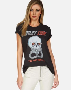 Store Motley Crue Too Fast For Love Classic Band Tee By Women Short Sleeve