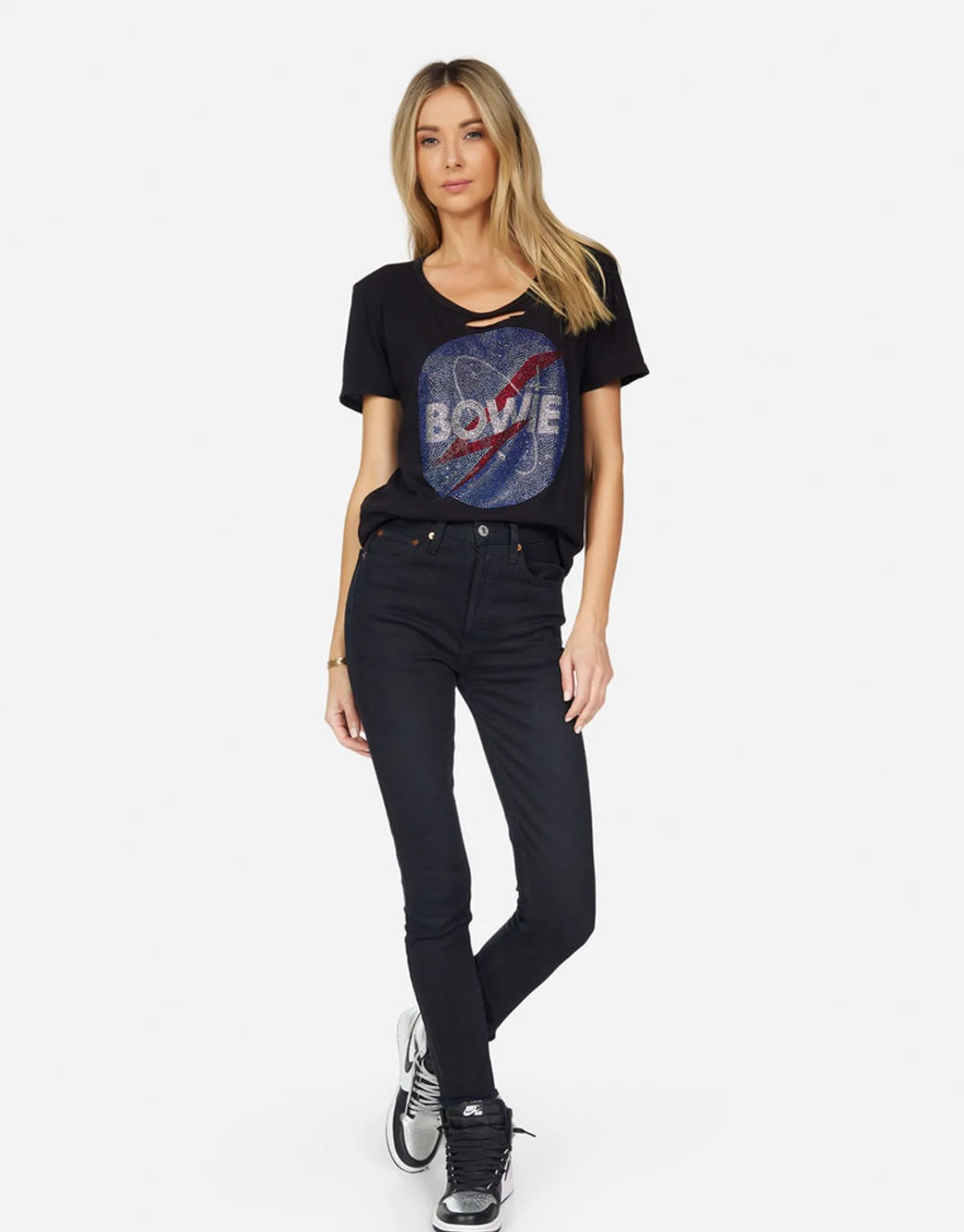 Cheap Myra Crystal Bowie Space Women Short Sleeve