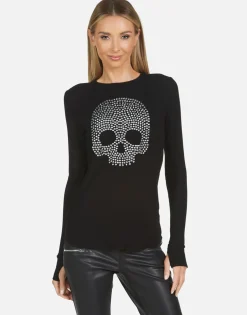 Cheap Nailhead Skull L/S Fitted Thermal | Mckinley Women Long Sleeve