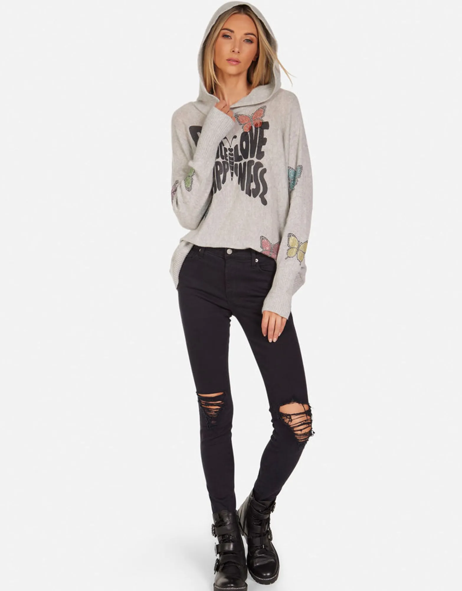 Cheap Namiko Crystal Love Butterfly Women Sweaters & Knits