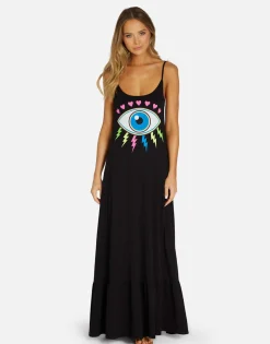 Cheap Neon Lightning Eye Maxi Dress In | Beatrix By Women Dresses