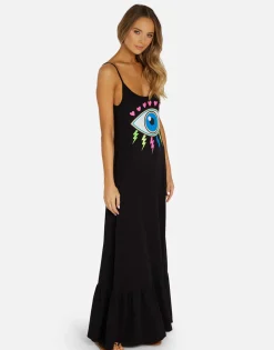 Cheap Neon Lightning Eye Maxi Dress In | Beatrix By Women Dresses