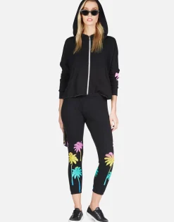 Best Neon Palm Trees Crop Sweatpant | Alana By Women Crop Sweatpants