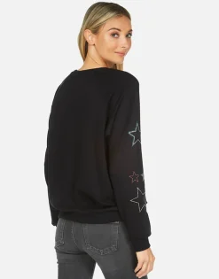 New Noleta Crystal Stars Made In Los Angeles California Usa Women Long Sleeve