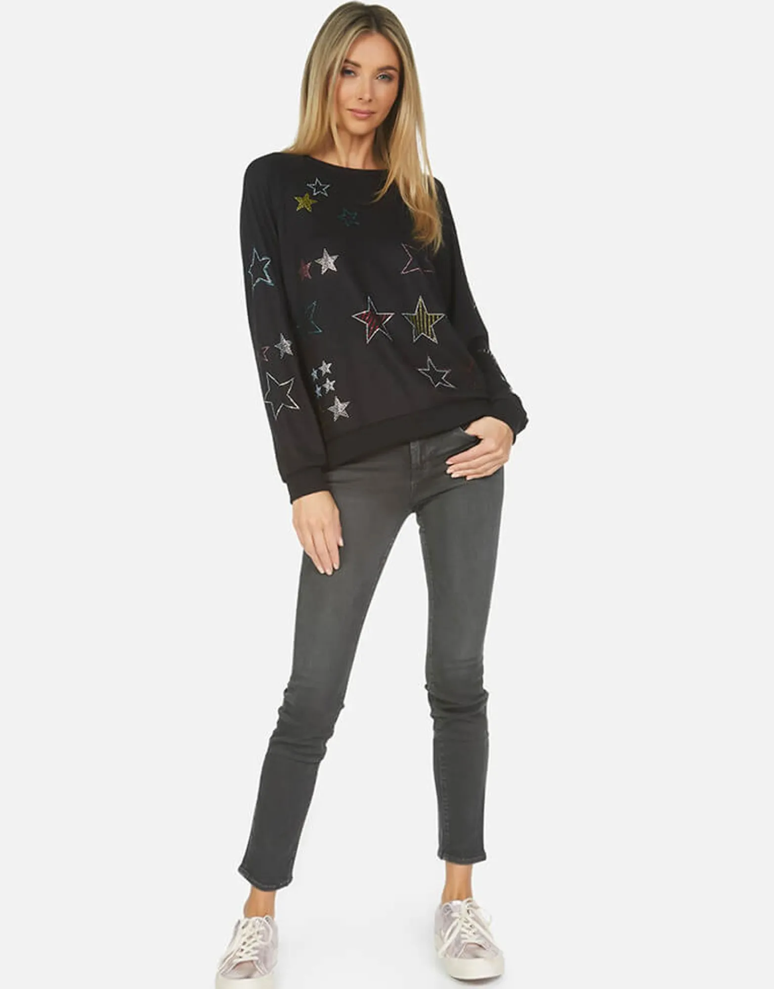 New Noleta Crystal Stars Made In Los Angeles California Usa Women Long Sleeve