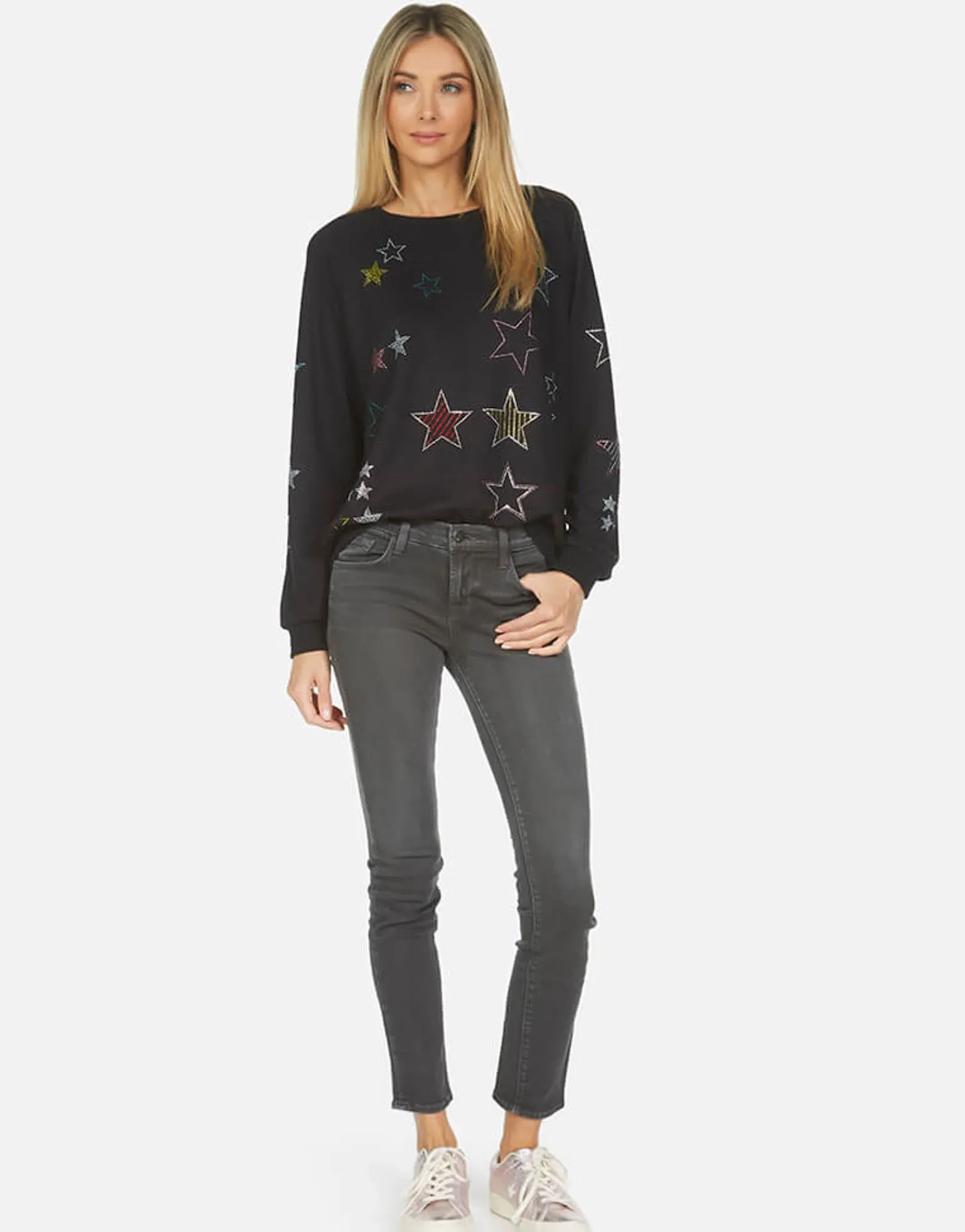 New Noleta Crystal Stars Made In Los Angeles California Usa Women Long Sleeve