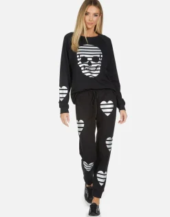 Cheap Noleta Stripe Skull Women Long Sleeve