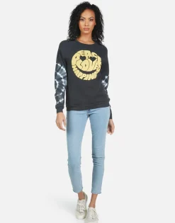 Fashion Noleta Text Happy Face Women Long Sleeve