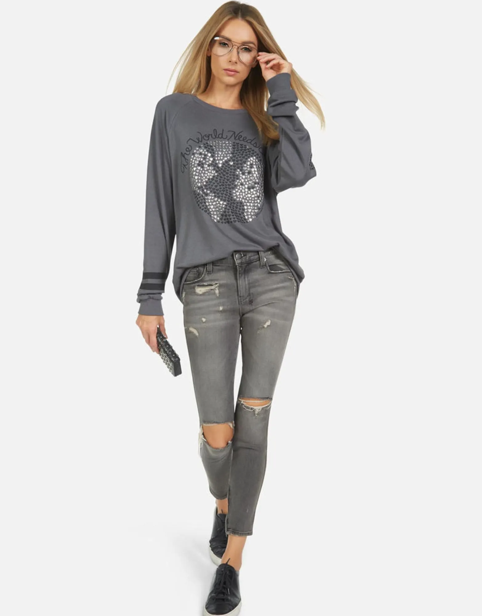 Cheap Noleta World Needs Love Women Long Sleeve