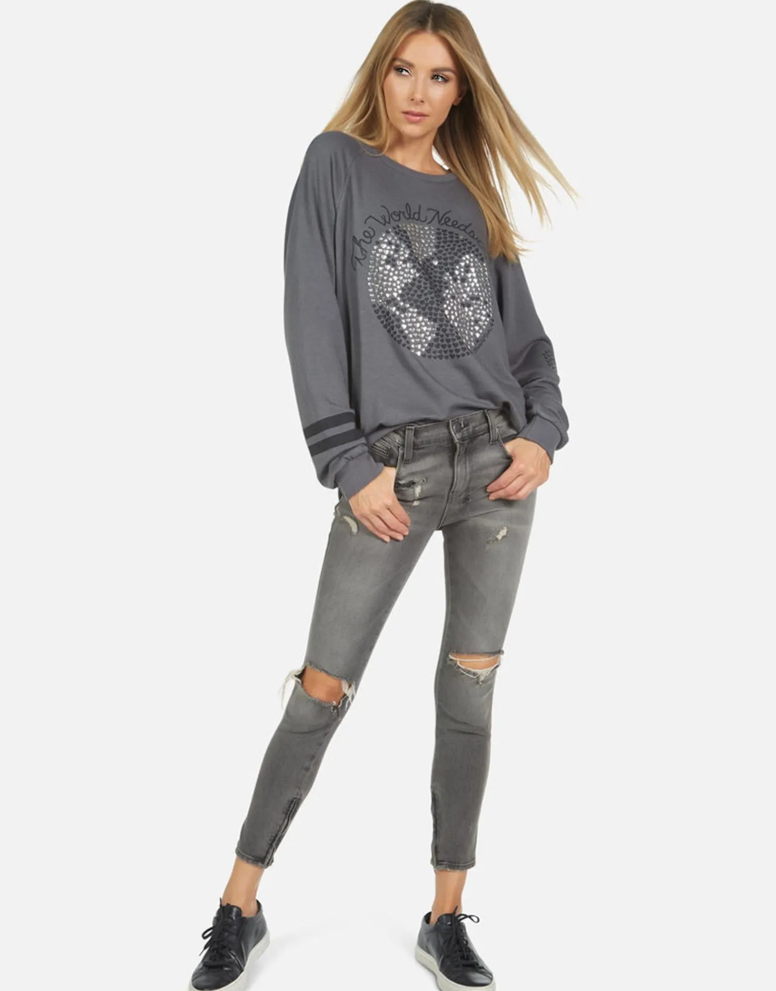 Cheap Noleta World Needs Love Women Long Sleeve
