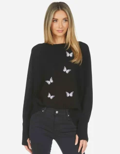 Sale Optimist Butterflies Cashmere Sweater | Ladona X By Women Sweaters & Knits