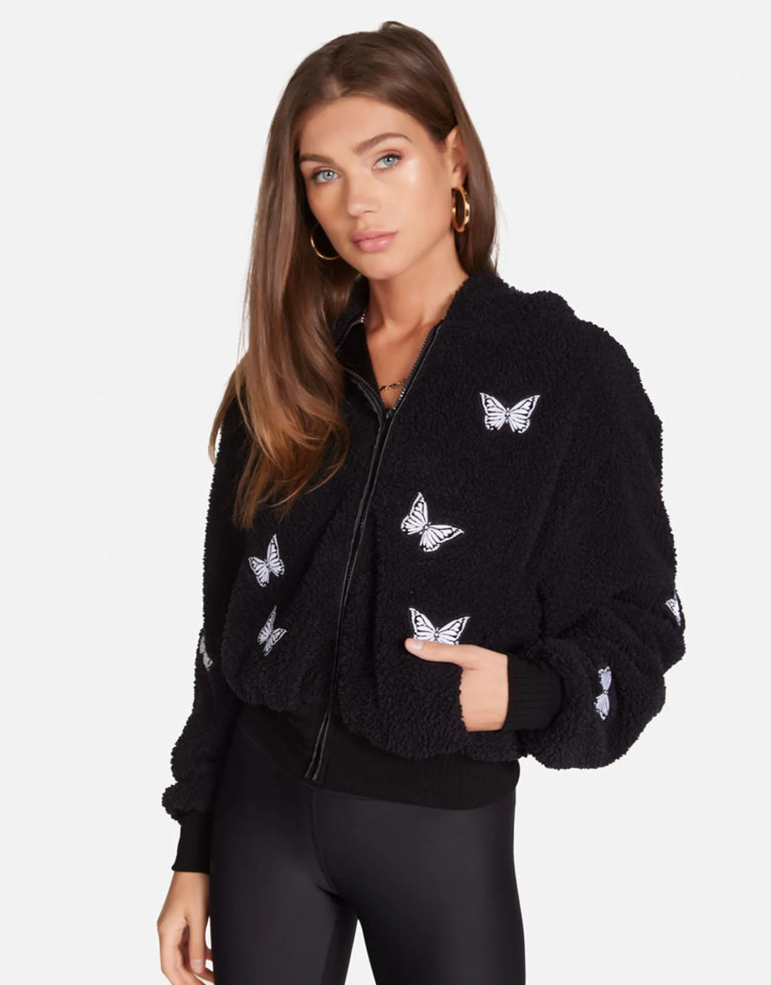 Flash Sale Optimist Butterflies Sherpa Jacket In | Lumi By Women Jackets