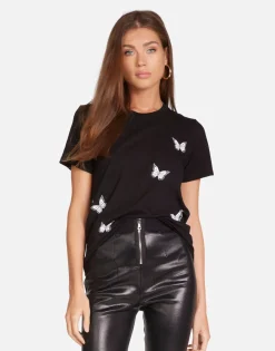 Sale Optimist Butterflies Vintage Tee In | Croft By Women Short Sleeve